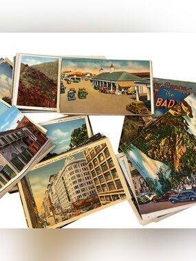 Vintage Linen Postcard Lot 1930 thru 120+ cards various locations buildings